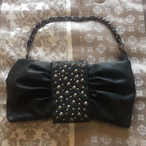 Black studded purse